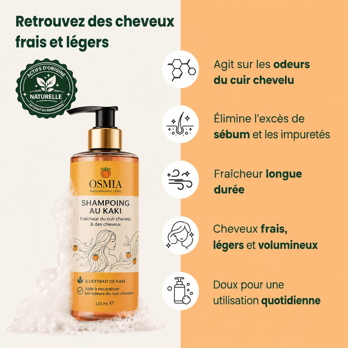 OSMIA │ Shampoing Anti-Odeurs au Kaki